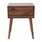 Emma and Oliver Beverly Mid-Century Modern Wooden Night Stand with Soft Close Drawer and Sleek Tapered Legs with Protective Floor Glides